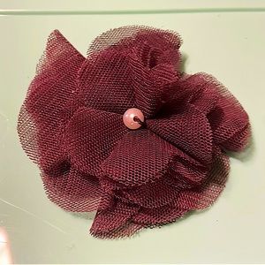 Small Dark Purple Tulle Petals Hair Clip/Pin